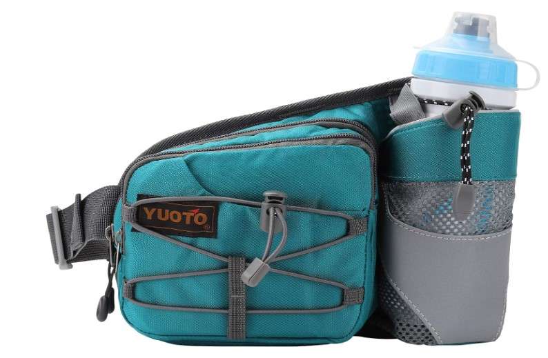 YUOTO Waist Pack with Water Bottle Holder for Running Walking Hiking Hydration Belt