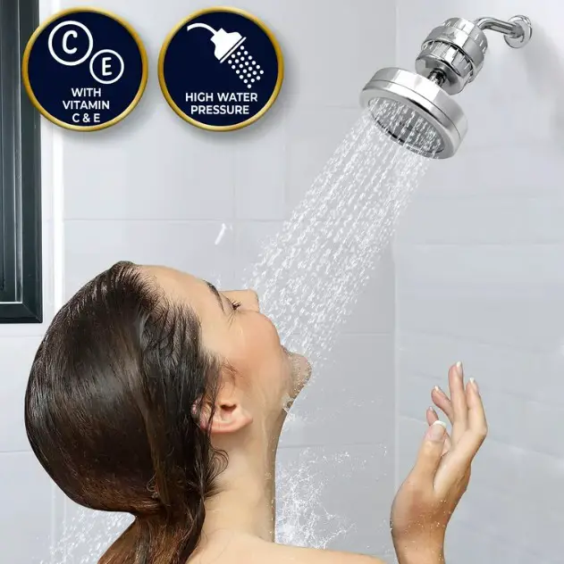 AquaHomeGroup Luxury Filtered Shower Head Set 20+3 Stage Shower Filter for Hard Water Removes Chlorine and Harmful Substances - Showerhead Filter High Output