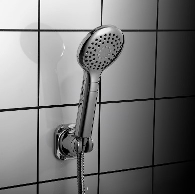 BOPai Suction Shower Head Holder, Relocatable Handheld Showerhead Holder, Chrome